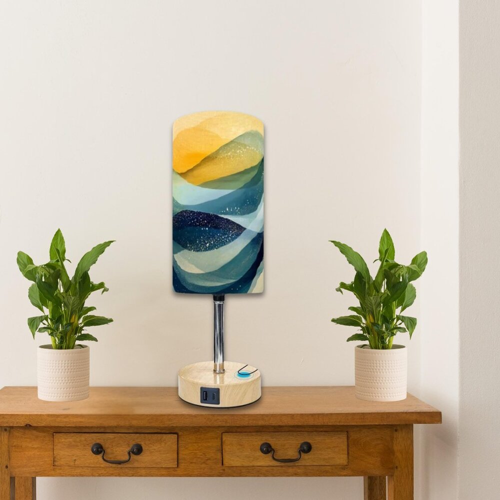 Oceanic USB Touch Lamp for Bedside Tables: Table Lamp